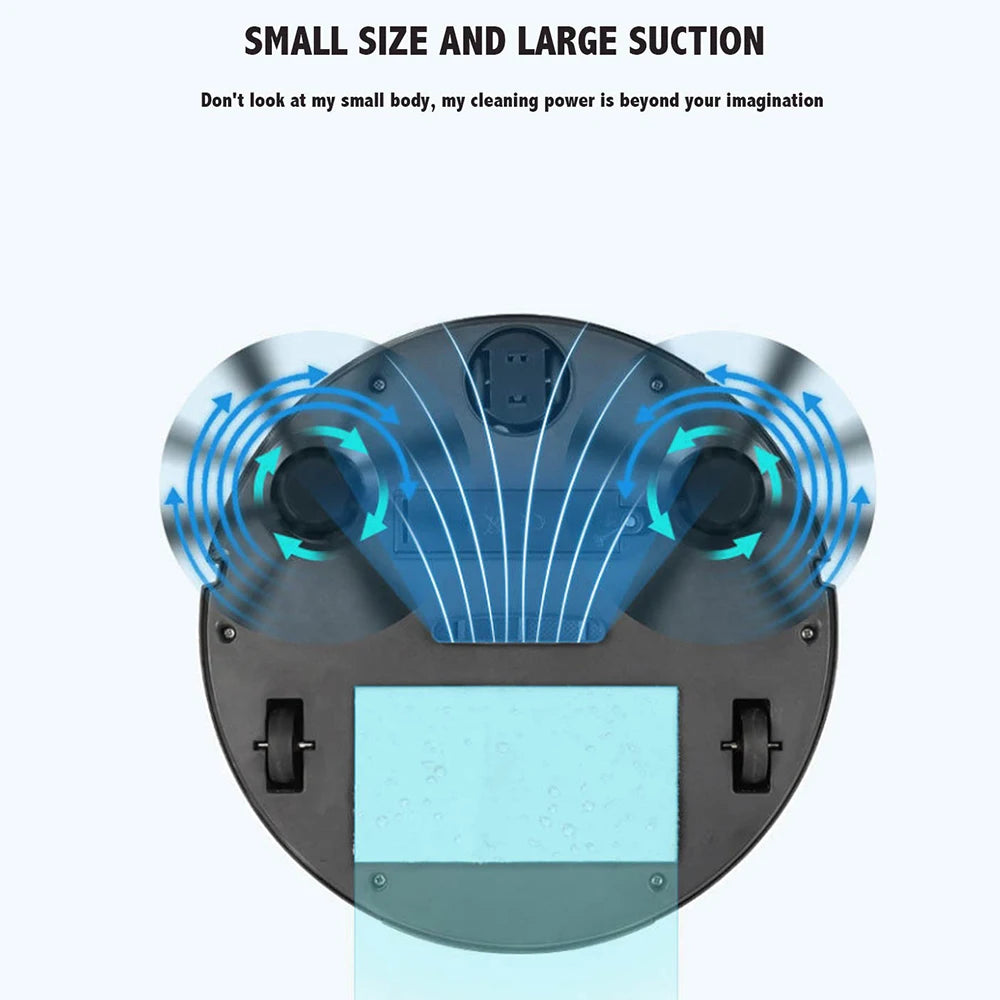 Tri Sweep , 3-in-1 Smart Mini Sweeping Robot – Wireless Vacuum & Floor Cleaner for Home Use