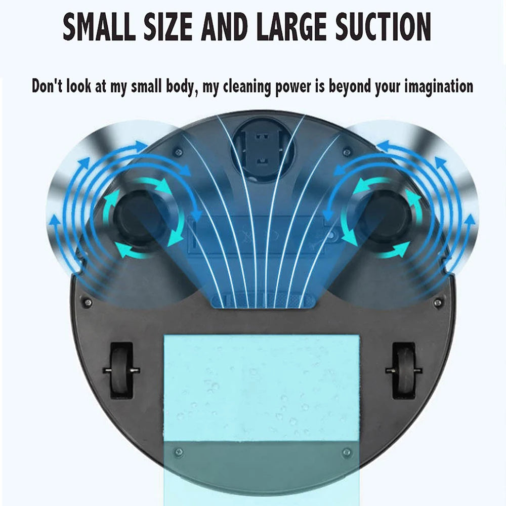Tri Sweep , 3-in-1 Smart Mini Sweeping Robot – Wireless Vacuum & Floor Cleaner for Home Use