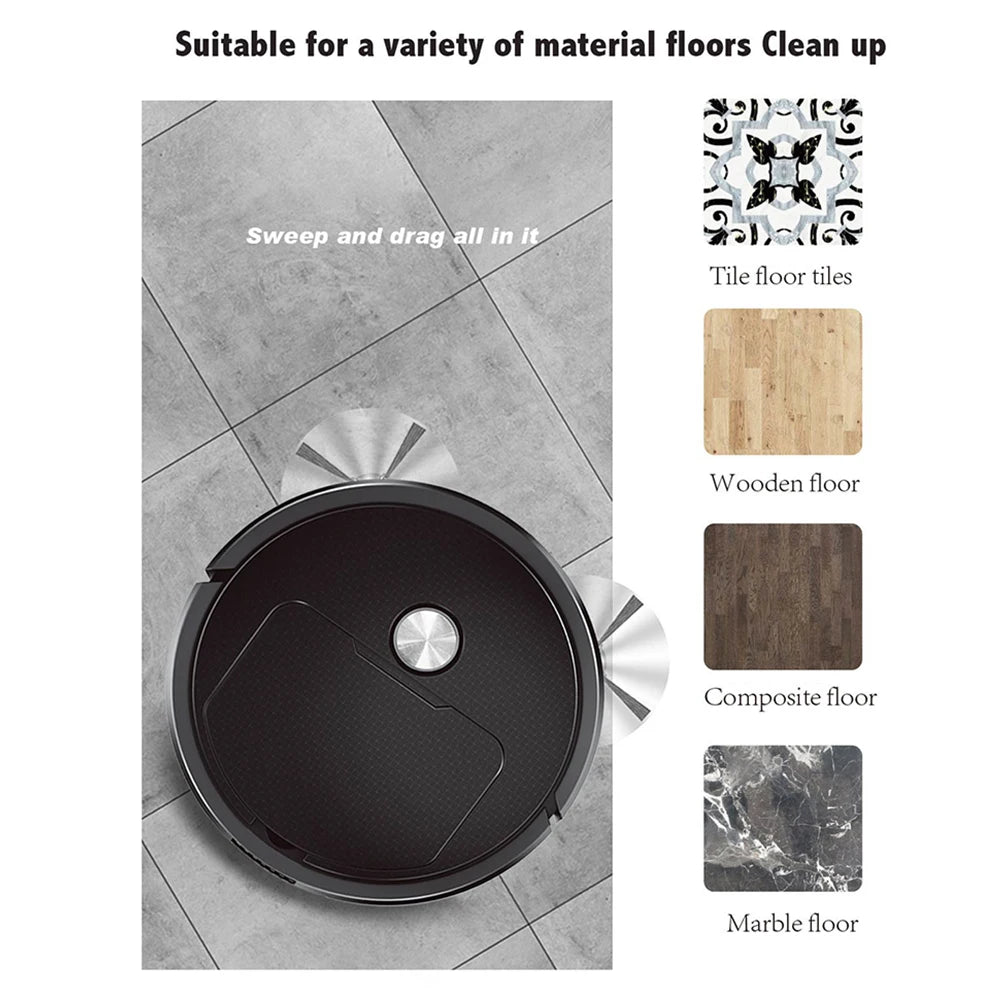 Tri Sweep , 3-in-1 Smart Mini Sweeping Robot – Wireless Vacuum & Floor Cleaner for Home Use